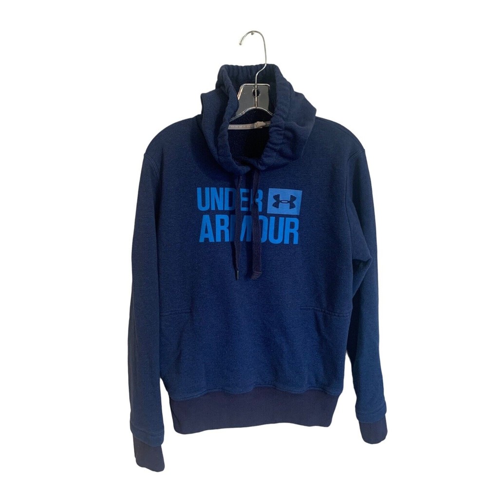 UNDER ARMOUR UA THREADBORNE FLEECE WOMEN'S HOODIE SIZE MEDIUM BLUE - Picture 2 of 11